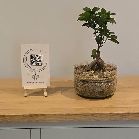 Baby and Child Bespoke Acrylic QR Heaven Plaque — 150mm x 100mm