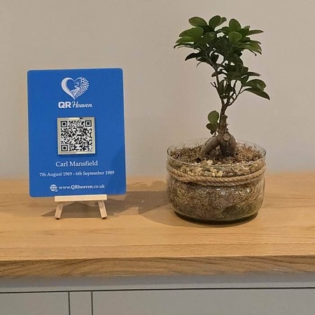 Large Bespoke Acrylic QR Heaven Plaque — 200mm x 150mm