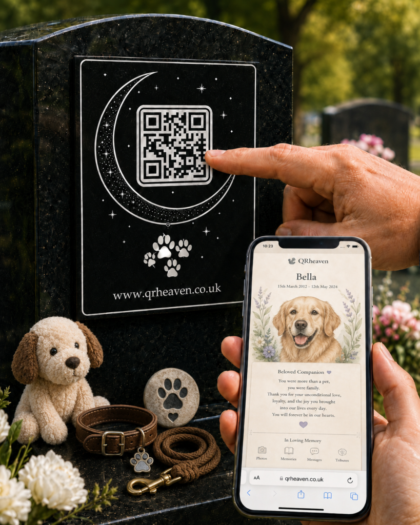 QR memorial plaque