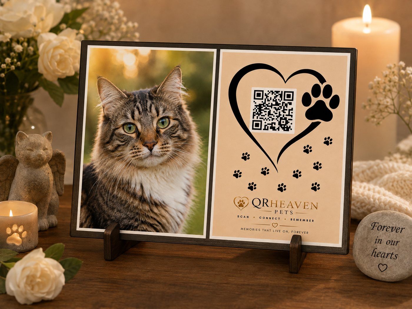 QR Heaven Pets — Cat Photo Memorial Plaque - Image 2
