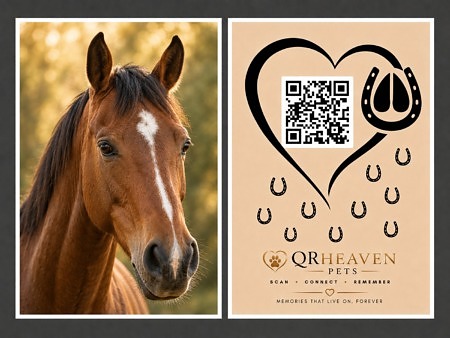 QR Heaven Pets — Horse Memorial Plaque