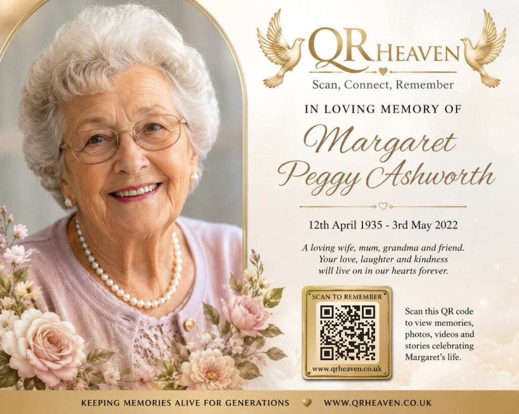 QR memorial plaque